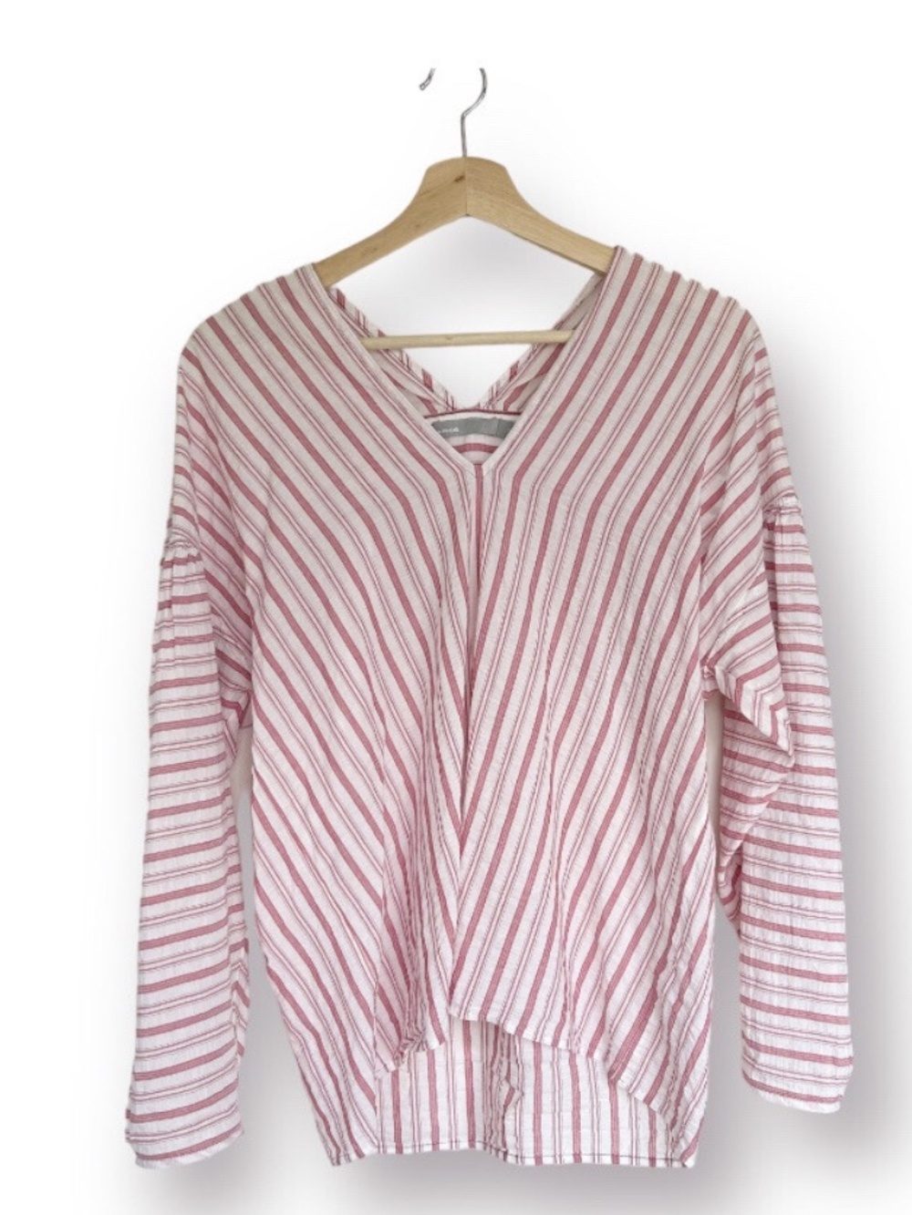 VINCE Women's Striped Linen Blouse